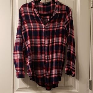 Flannel plaid button down